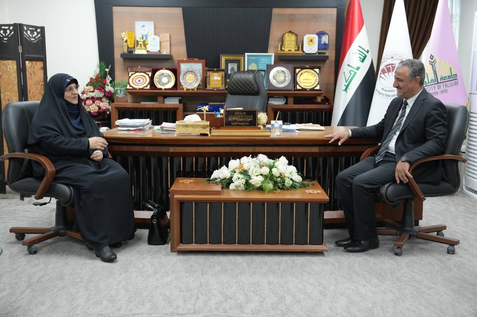 University President Receives Al-Zahra University Delegation