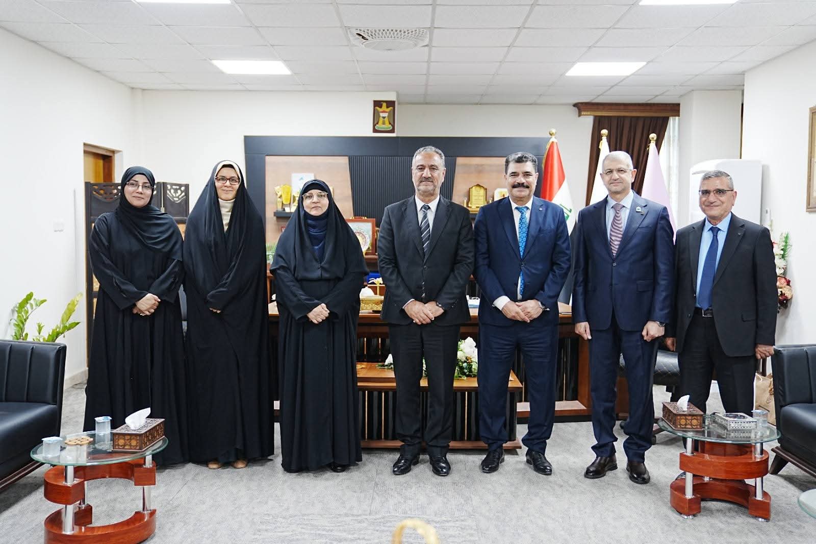University President Receives Al-Zahra University Delegation