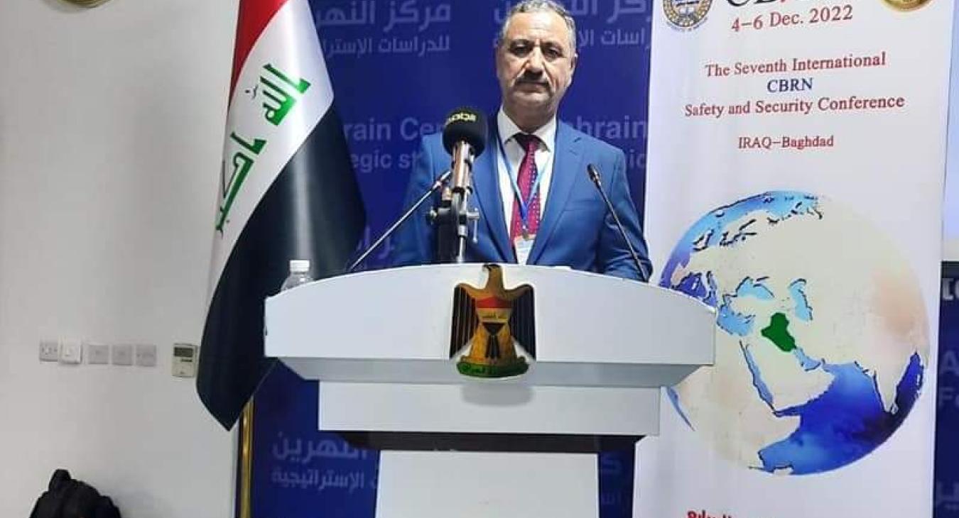 Assistant President of the University of Fallujah for Scientific Affairs attends the proceedings of the Seventh World Conference on Safety and Security