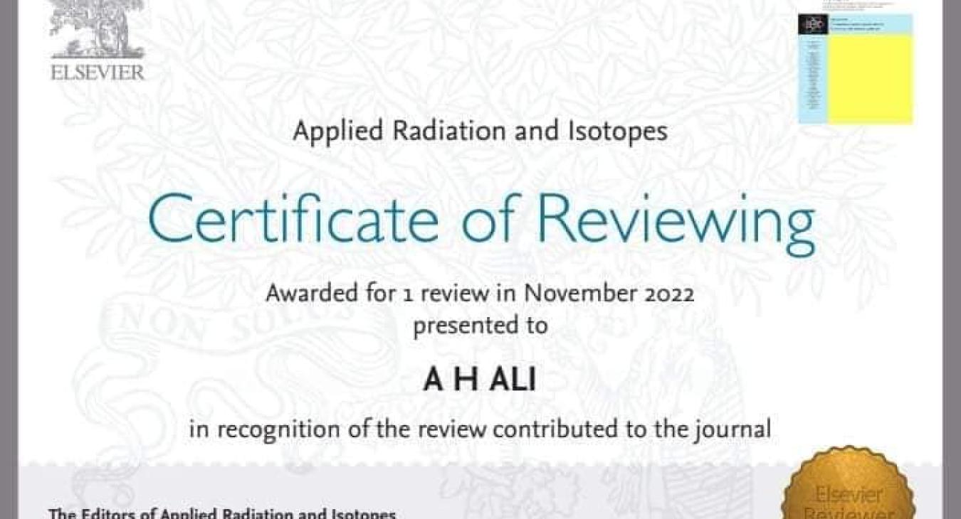 I teach at the University of Fallujah as a referee for a scientific research in a prestigious international journal within the Scopus database