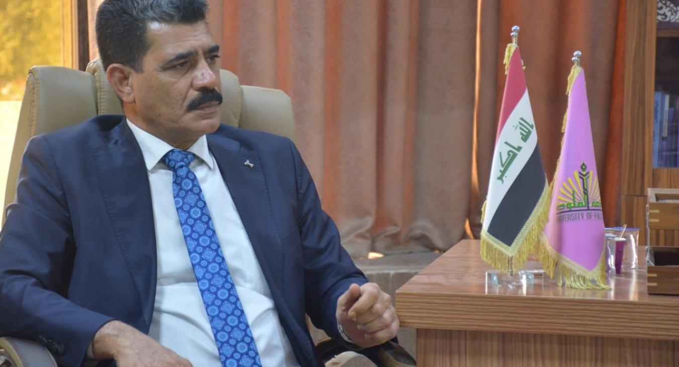 The Assistant President of the University of Fallujah for Administrative Affairs holds a meeting to discuss the preparations for the College of Law conference