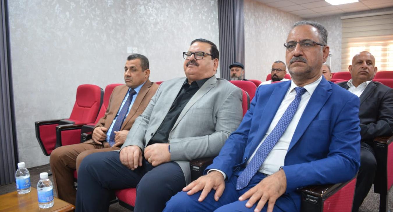 The President of Fallujah University attends part of a doctoral thesis discussion session at the College of Law