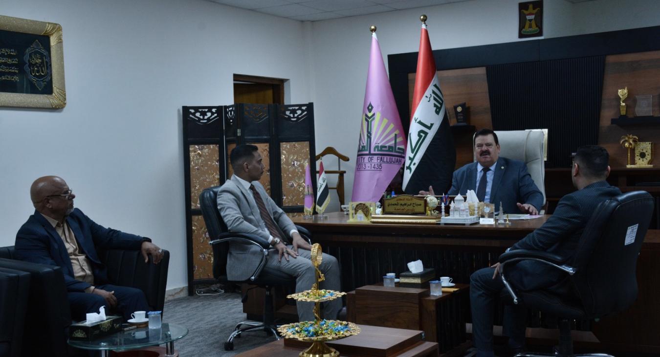 The President of Fallujah University receives an official invitation to attend the third central graduation ceremony for Iraqi university students