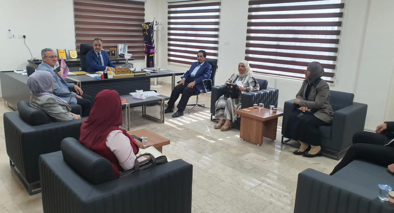The Assistant President of the University of Fallujah for Scientific Affairs holds a deliberative meeting with officials of the psychological counseling and educational guidance units in the university’s colleges