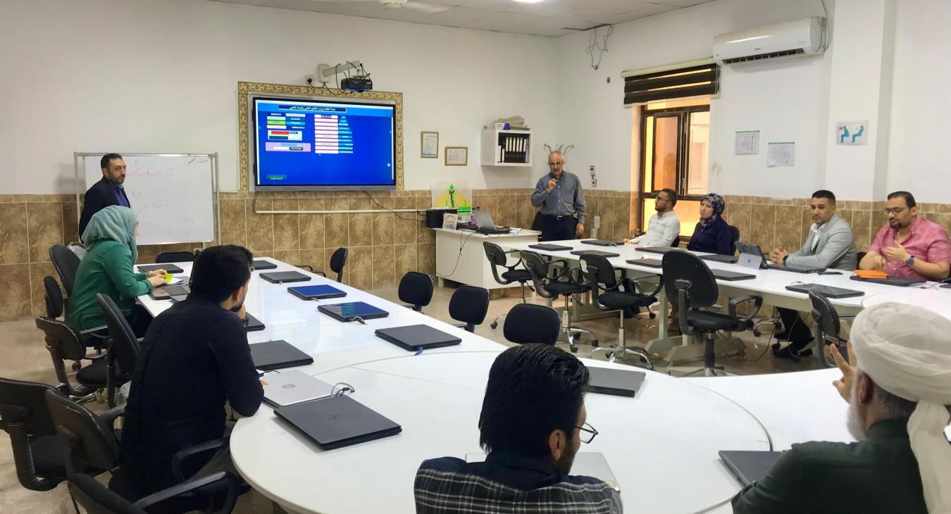 The Electronic Calculator Center at the University of Fallujah organizes a workshop on the information audit program for the student scholarship for the social protection segment