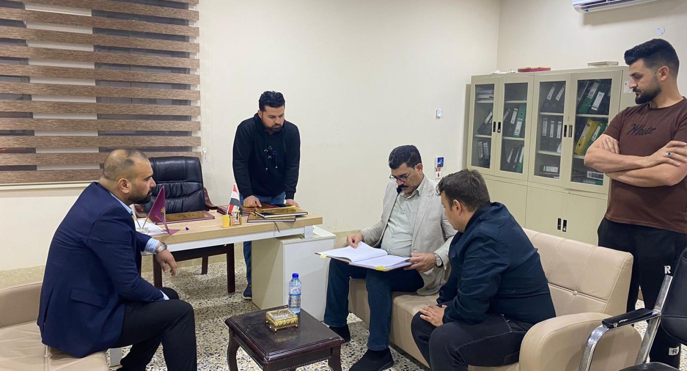 Assistant President of the University of Fallujah for Administrative Affairs inspects the student housing complex in the university city
