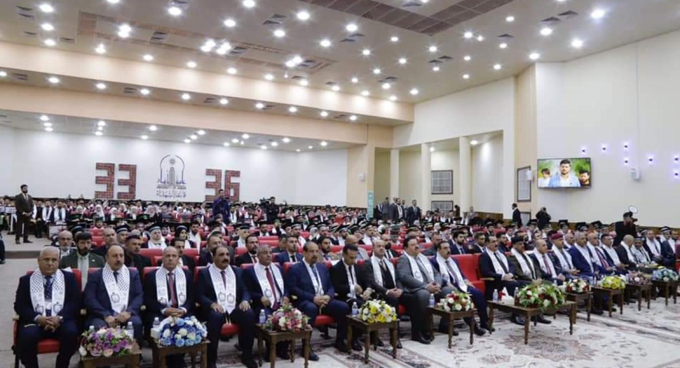 The President of Fallujah University participates in the activities of the central graduation ceremony for students of Anbar University