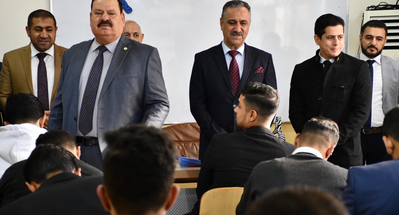 The President of the University of Fallujah continues his tours by inspecting the progress of the first semester exams in the university’s colleges