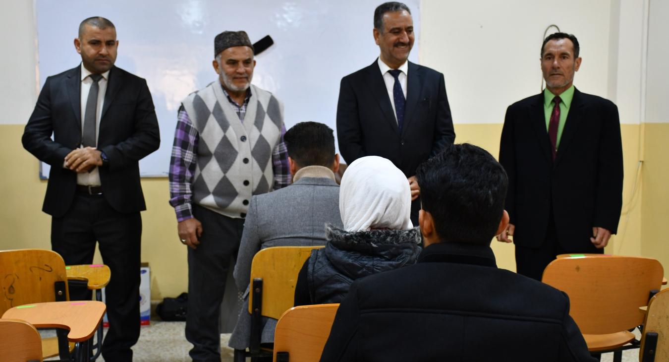 The President of Fallujah University visits the college complex in the northern sector