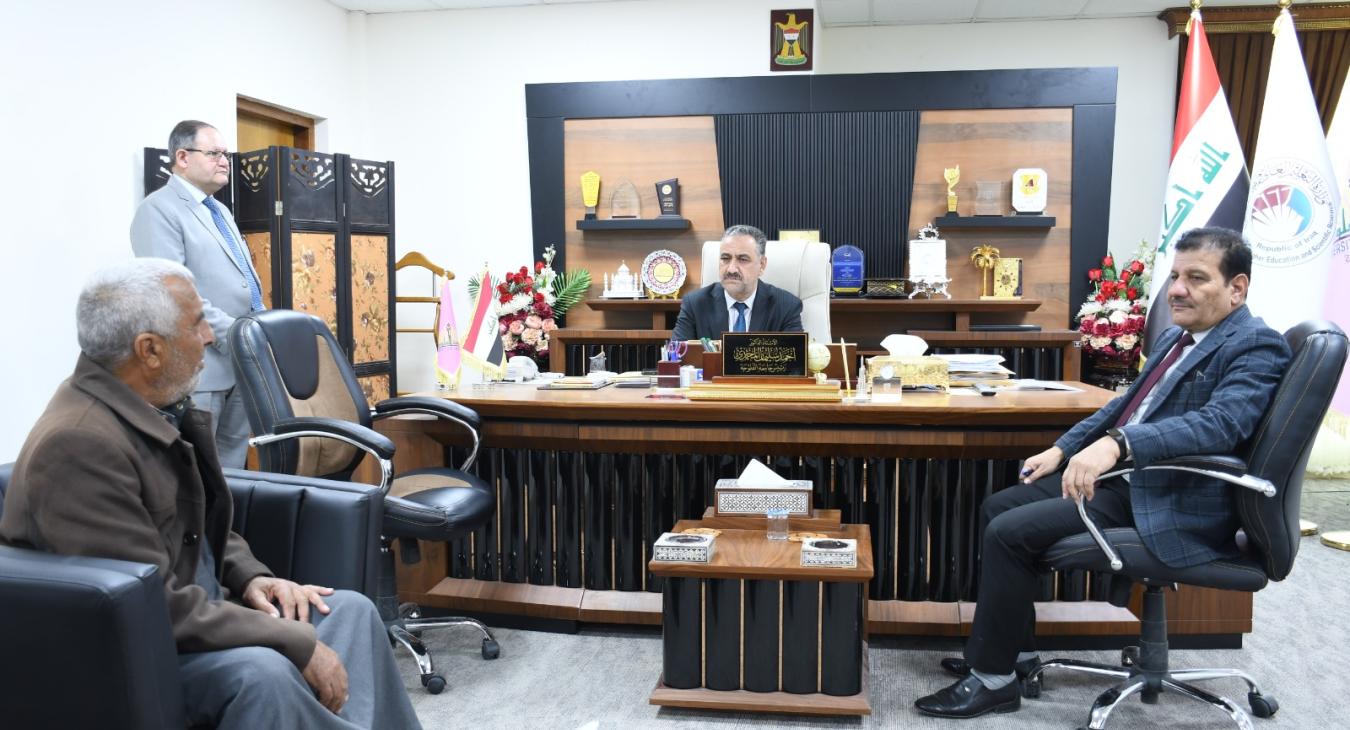 The President of Fallujah University receives a number of citizens and university students to consider their applications