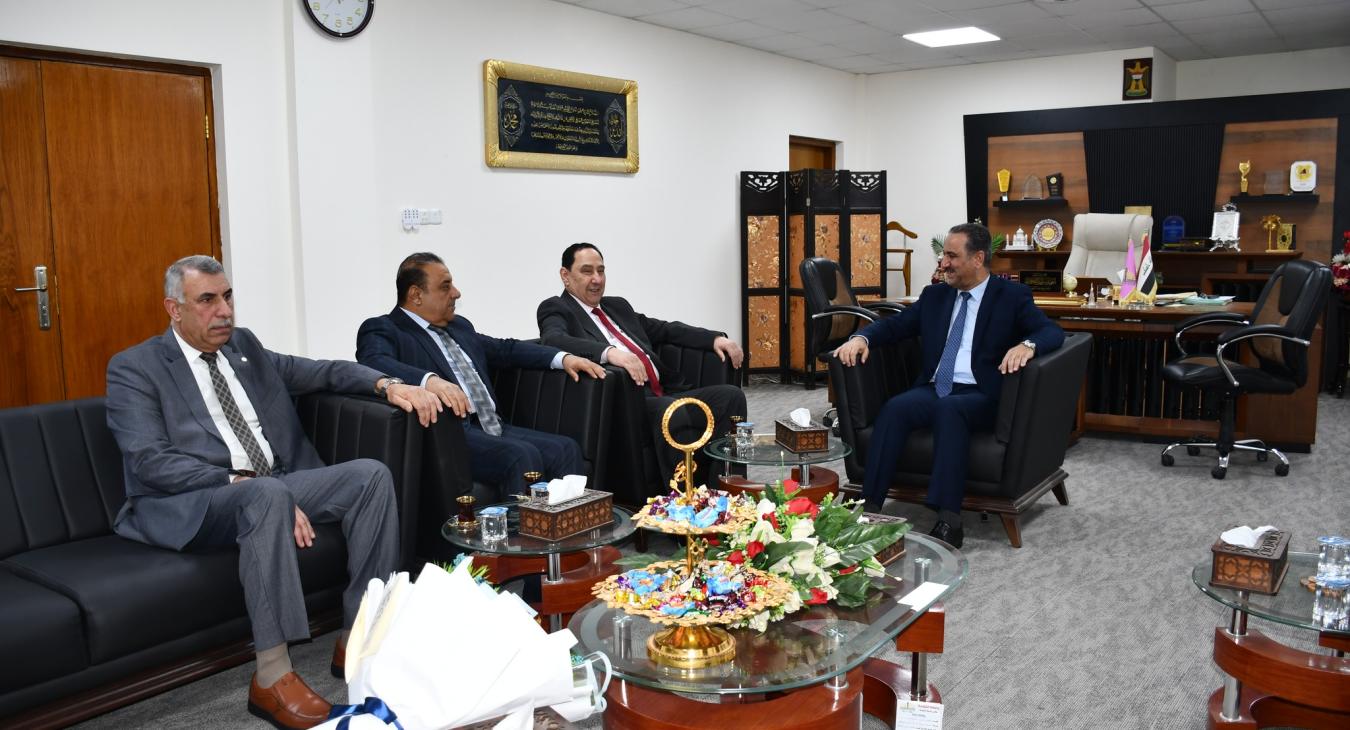 The President of the University of Fallujah receives the Dean of Al-Huda College and discusses with him mechanisms for joint work