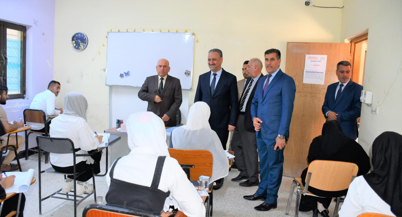 The President of the University of Fallujah continues to follow up on the progress of the final exams for preliminary studies students in the university’s colleges