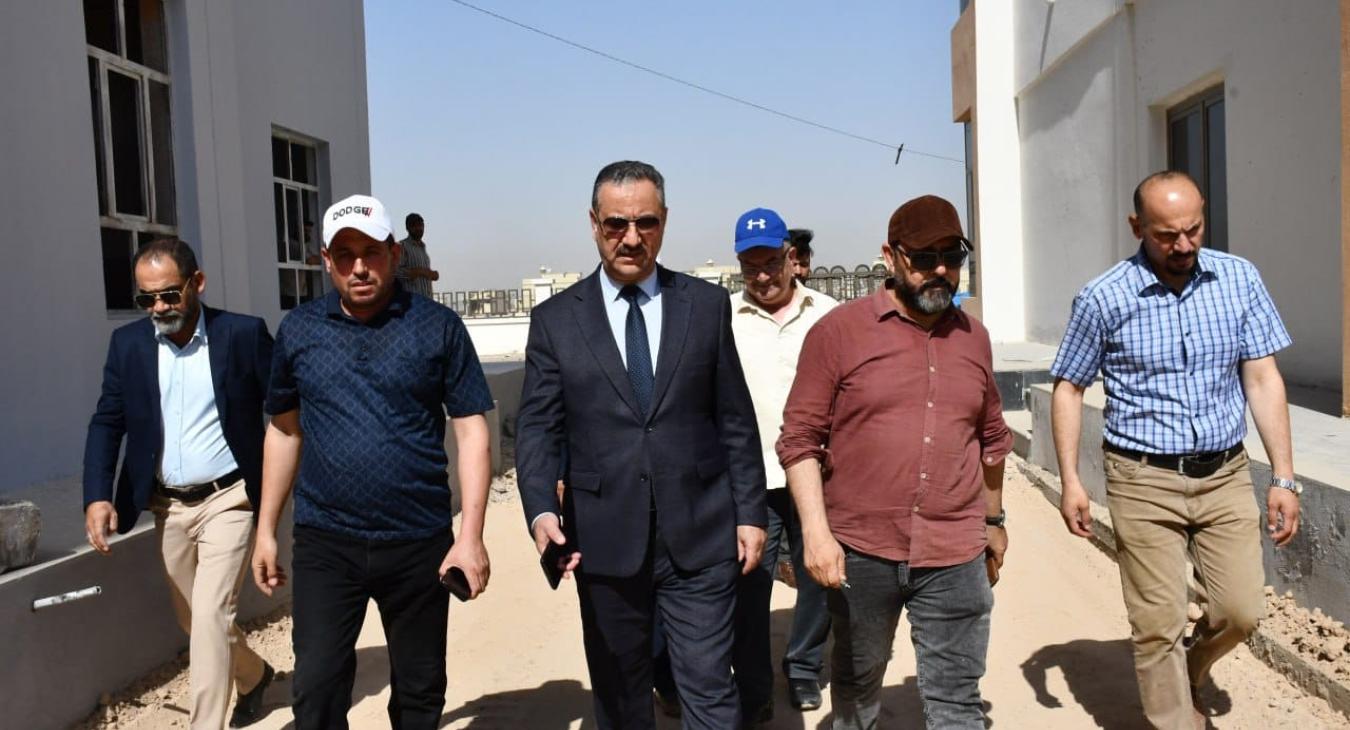 The President of the University of Fallujah inspects the readiness of the new College of Applied Sciences building to receive students in the next academic year