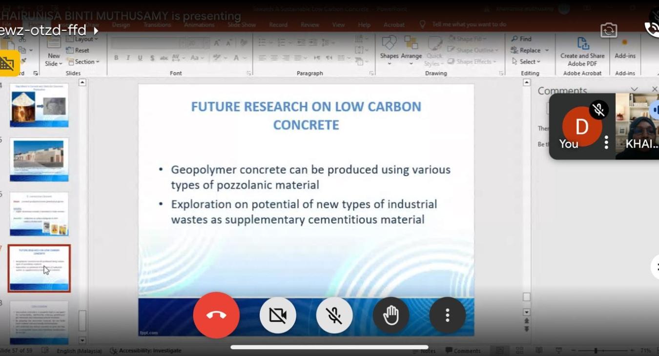 Fallujah University organizes a virtual scientific symposium entitled “Towards low-carbon sustainable concrete”