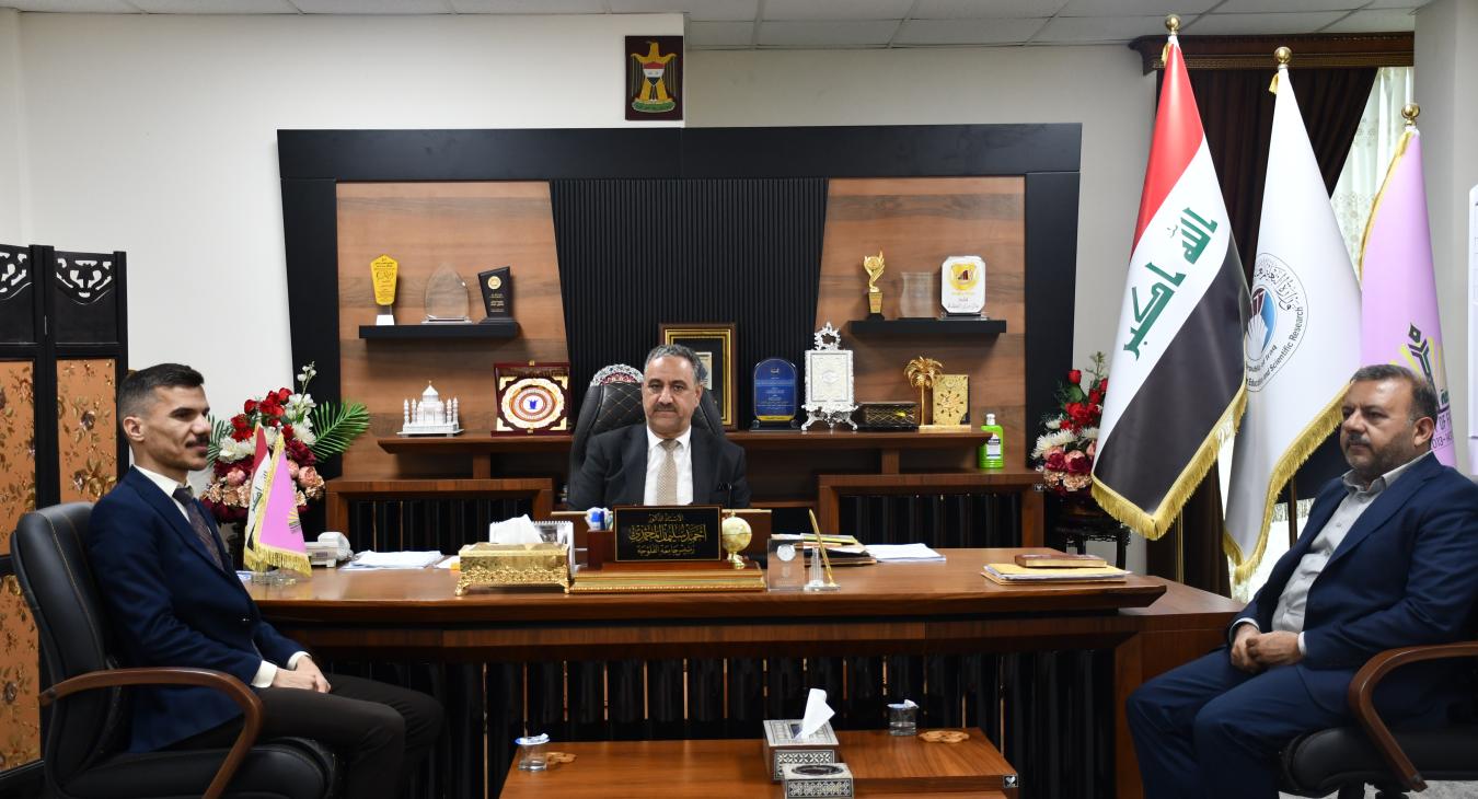 The President of the University of Fallujah chairs the meeting of the Board of Directors of the Internal Departments Support Fund